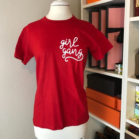 Girl Gang Graphic Tee w/ Cursive Hand Lettering - Picture 2 of 5